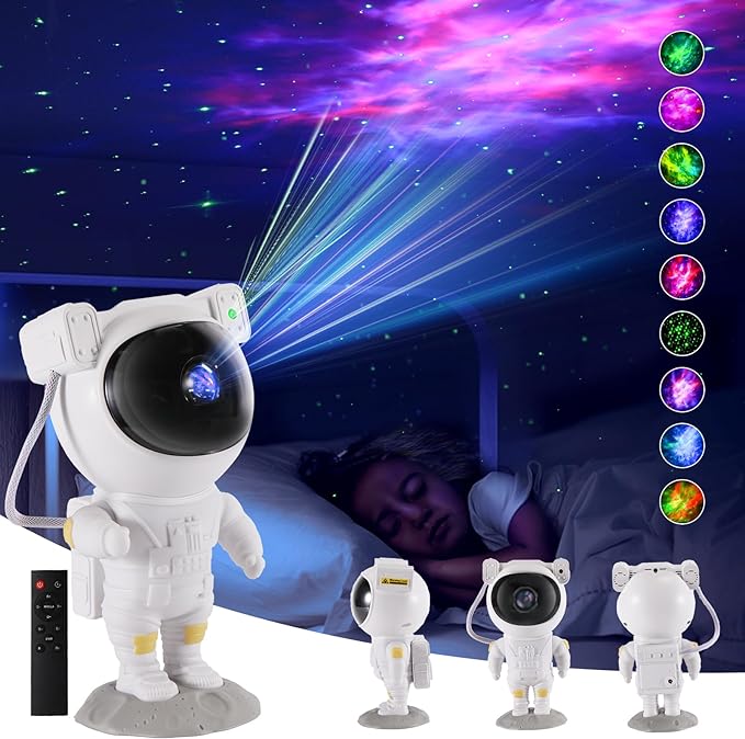 Astronaute projecteur galaxie